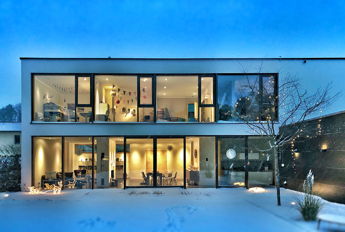 Winter Home Exterior